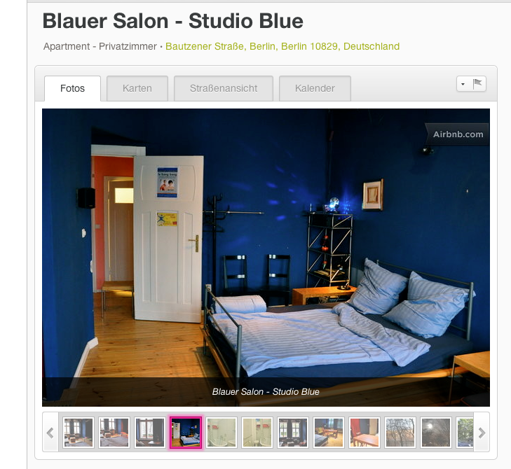 Airbnb: Blauer Salon