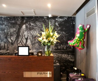 die Lobby des Hotels "Park 8" in Sydney 